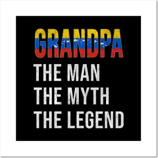 Grand Father Venezuelan Grandpa The Man The Myth The Legend - Gift for Venezuelan Dad With Roots From  Venezuela Posters and Art